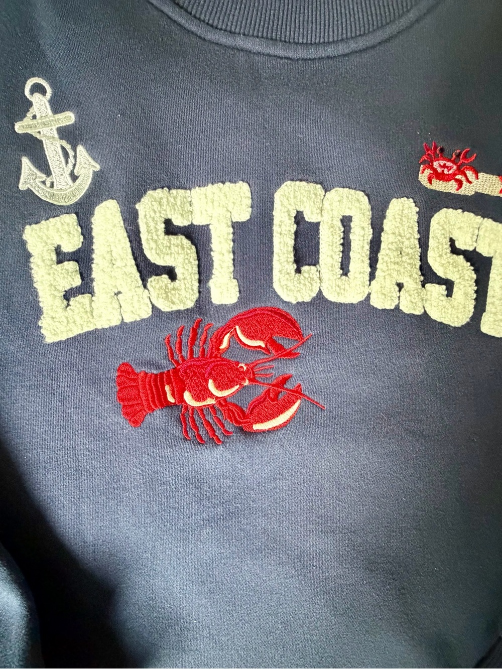 Altar’d State East Coast Sweatshirt Navy Blue - Picture 3 of 4